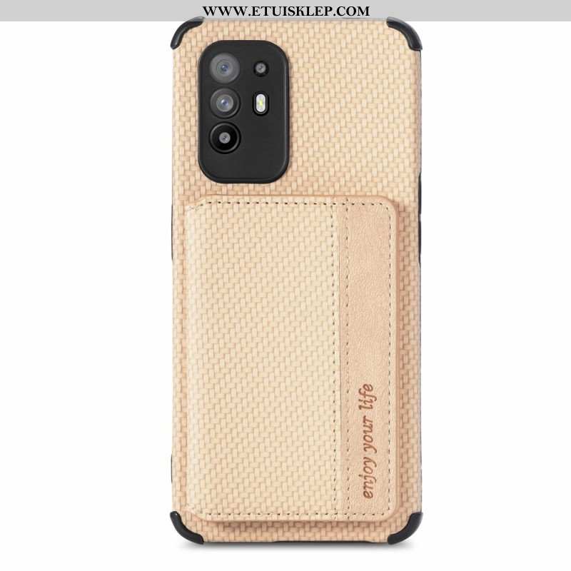 Etui do Oppo A94 5G Posiadacz Karty Z Włókna Węglowego